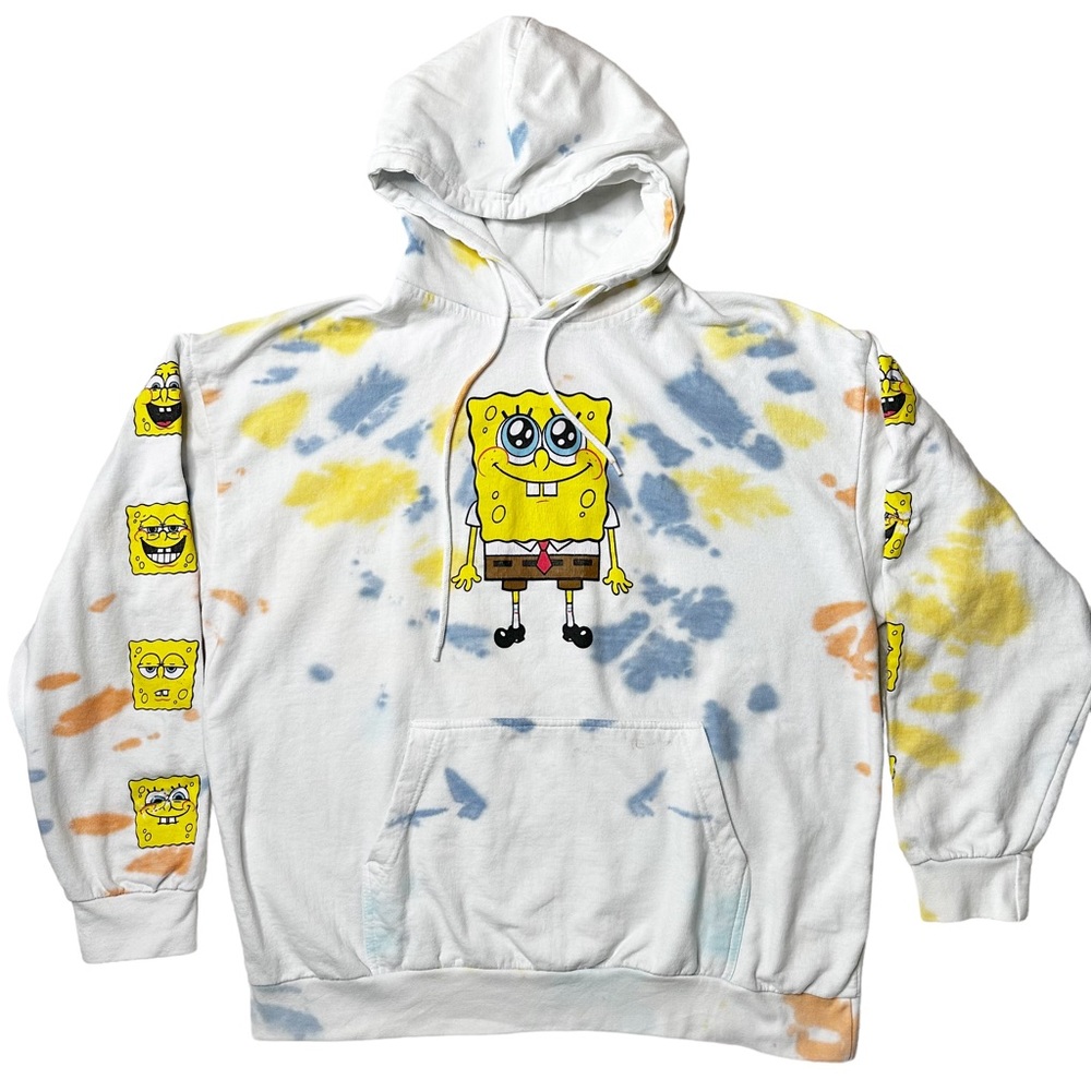 Nickelodeon SpongeBob SquarePants Tie Dye Graphic Hoodie Sweatshirt Unisex L